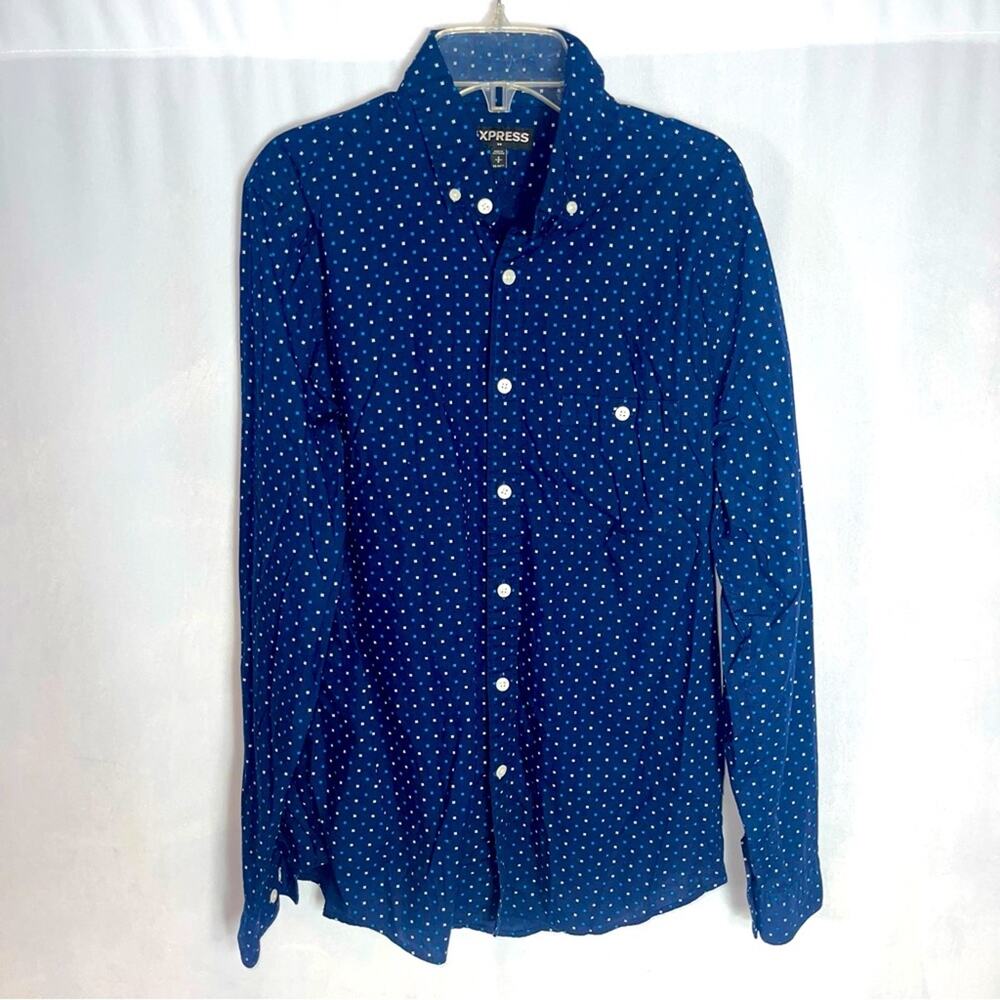 Express Button Blue Down Shirt